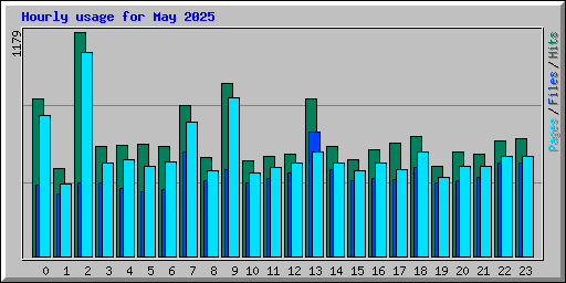 Hourly usage for May 2025