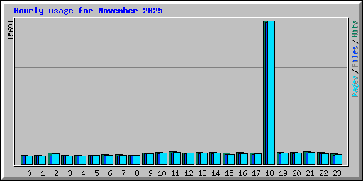 Hourly usage for November 2025